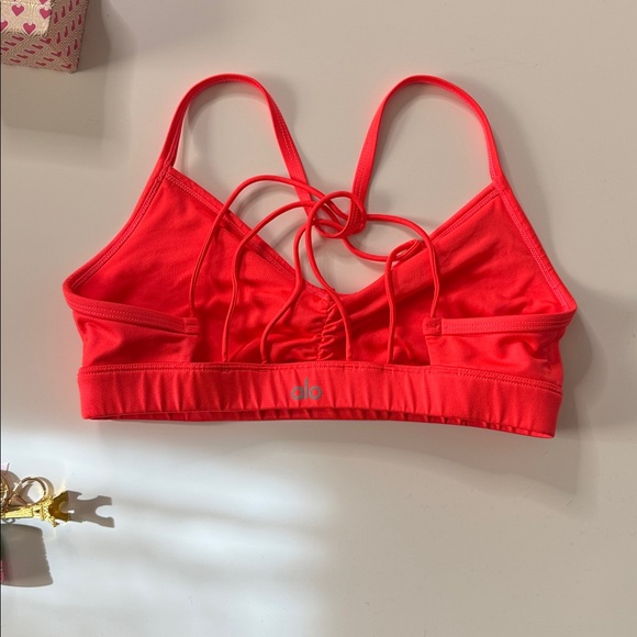 ALO Yoga Women's Red Strappy Bralette - Picture 5 of 8
